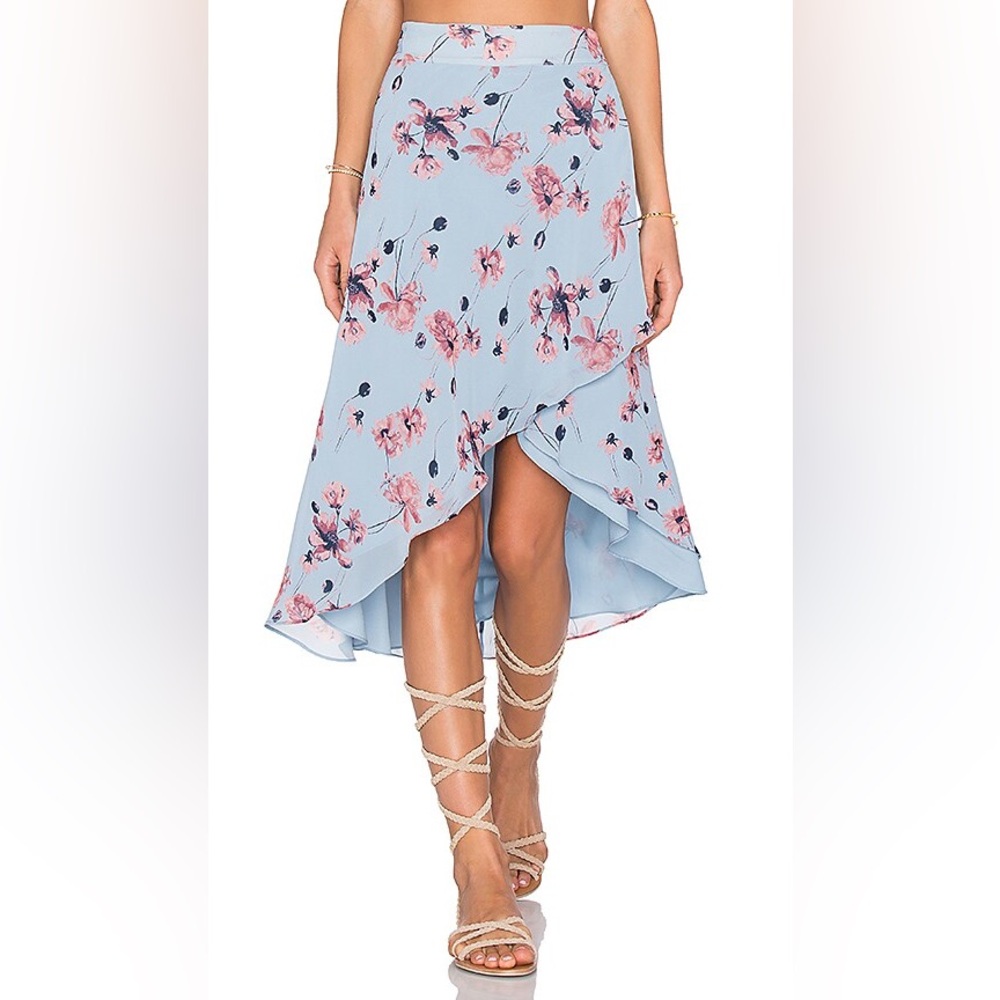 🌸House of Harlow 1960 Floral Blue Women's Skirt, Size XS